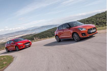 Suzuki Swift Sport Hybrid 129Ps vs Ford Fiesta ST-Line mHEV 155Ps